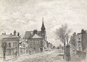 The Bull Hotel, Stepney, looking towards the town, c.1889 (image/jpeg)