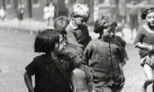 children playing in the street