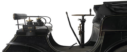Detail of early steam car