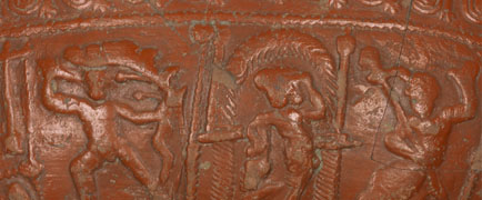 Detail of a Samian ware bowl