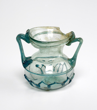 Roman glass flask showing trailing technique