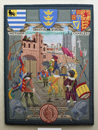 'Charles I at the Beverley Gate' panel, Hull Tapestry.