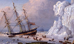 Ship trapped in the ice