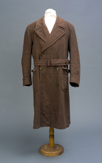 Brown wool coat with utility label (CC41)