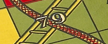 detail from snakes and ladders board